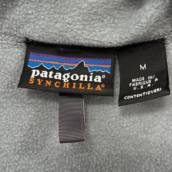 Vintage Patagonia 1998 Gray Synchilla Full Zip Fleece Jacket Size M El Capilene - Picture 4 of 16